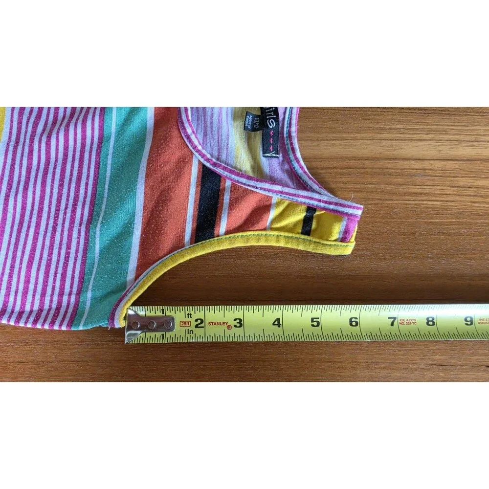 Girl's Striped Summer Dress Size 10/12 READ Description